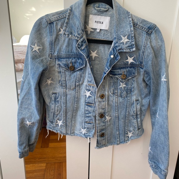Pistola - Star Embroidered Denim Jacket - Small - Picture 4 of 10
